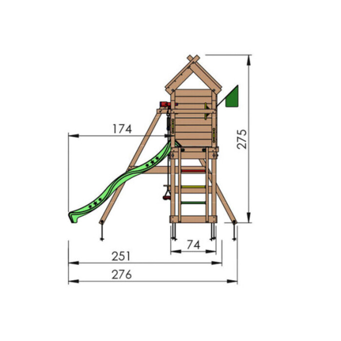 Lektorn Jungle Gym Resort m/rutschkana & gungmodul
